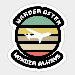 Wander often Wonder always Sticker